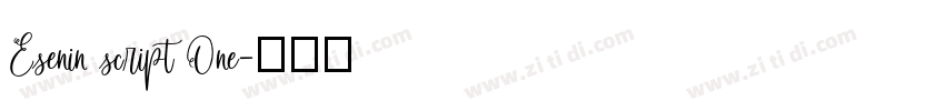 Esenin script One字体转换